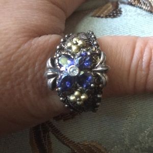 Barbara Bixby Sterling & 18 karat Yellow Gold Ring